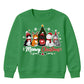 Meowy Kittens Festive Tree Graphic Christmas Kids Sweatshirt