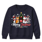 Meowy Kittens Festive Tree Graphic Christmas Kids Sweatshirt
