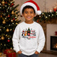 Meowy Kittens Festive Tree Graphic Christmas Kids Sweatshirt