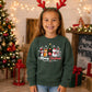 Meowy Kittens Festive Tree Graphic Christmas Kids Sweatshirt