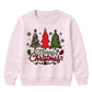 Merry Christmas Three Trees Art Christmas Kids Sweatshirt