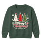 Merry Christmas Three Trees Art Christmas Kids Sweatshirt