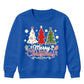 Merry Christmas Three Trees Art Christmas Kids Sweatshirt