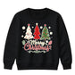 Merry Christmas Three Trees Art Christmas Kids Sweatshirt