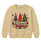Merry Christmas Three Trees Art Christmas Kids Sweatshirt
