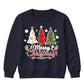 Merry Christmas Three Trees Art Christmas Kids Sweatshirt