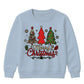 Merry Christmas Three Trees Art Christmas Kids Sweatshirt