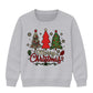 Merry Christmas Three Trees Art Christmas Kids Sweatshirt
