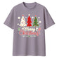 Merry Festive Three Trees Print Christmas Oversized T-Shirt
