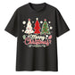 Merry Festive Three Trees Print Christmas Oversized T-Shirt