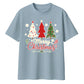 Merry Festive Three Trees Print Christmas Oversized T-Shirt