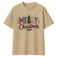 Merry Festive Tree Typography Christmas Oversized T-Shirt