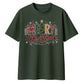 Merry Festive Tree Typography Christmas Oversized T-Shirt