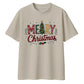 Merry Festive Tree Typography Christmas Oversized T-Shirt