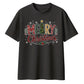 Merry Festive Tree Typography Christmas Oversized T-Shirt