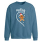 Merry Gingerbread Half Heart Christmas Oversized Sweatshirt