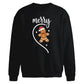 Merry Gingerbread Half Heart Christmas Oversized Sweatshirt