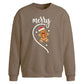 Merry Gingerbread Half Heart Christmas Oversized Sweatshirt