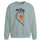 Merry Gingerbread Half Heart Christmas Oversized Sweatshirt