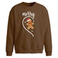Merry Gingerbread Half Heart Christmas Oversized Sweatshirt