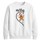 Merry Gingerbread Half Heart Christmas Unisex Sweatshirt