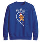 Merry Gingerbread Half Heart Christmas Unisex Sweatshirt