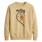 Merry Gingerbread Half Heart Christmas Unisex Sweatshirt