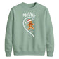 Merry Gingerbread Half Heart Christmas Unisex Sweatshirt