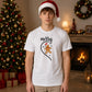 Merry Gingerbread Man Half Heart Christmas Unisex T-Shirt
