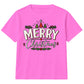 Merry Holly Festive Trees Graphic Christmas Kids T-Shirt