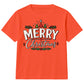 Merry Holly Festive Trees Graphic Christmas Kids T-Shirt