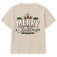 Merry Holly Festive Trees Graphic Christmas Kids T-Shirt