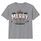 Merry Holly Festive Trees Graphic Christmas Kids T-Shirt
