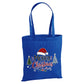 Merry Santa Hat Festive Trees Graphic Christmas Tote Bag