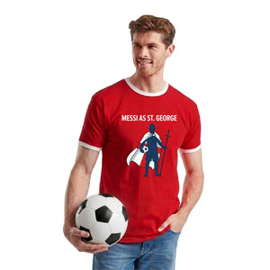 Messi St George Football Fan FIFA Ringer T-Shirt