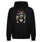 Messy bun iced coffee skeleton Halloween Oversized Hoodie