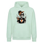 Messy bun iced coffee skeleton Halloween Oversized Hoodie