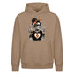 Messy bun iced coffee skeleton Halloween Oversized Hoodie