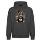 Messy bun iced coffee skeleton Halloween Oversized Hoodie