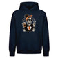 Messy bun iced coffee skeleton Halloween Oversized Hoodie