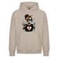 Messy bun iced coffee skeleton Halloween Oversized Hoodie