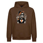 Messy bun iced coffee skeleton Halloween Oversized Hoodie