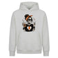 Messy bun iced coffee skeleton Halloween Oversized Hoodie