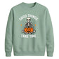 Mindful meditating skeleton yoga Halloween Unisex Sweatshirt