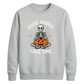 Mindful meditating skeleton yoga Halloween Unisex Sweatshirt