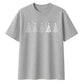 Minimal Line Art Trees Graphic Christmas Oversized T-Shirt