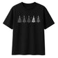 Minimal Line Art Trees Graphic Christmas Oversized T-Shirt