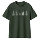 Minimal Line Art Trees Graphic Christmas Oversized T-Shirt