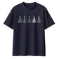 Minimal Line Art Trees Graphic Christmas Oversized T-Shirt