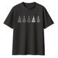 Minimal Line Art Trees Graphic Christmas Oversized T-Shirt